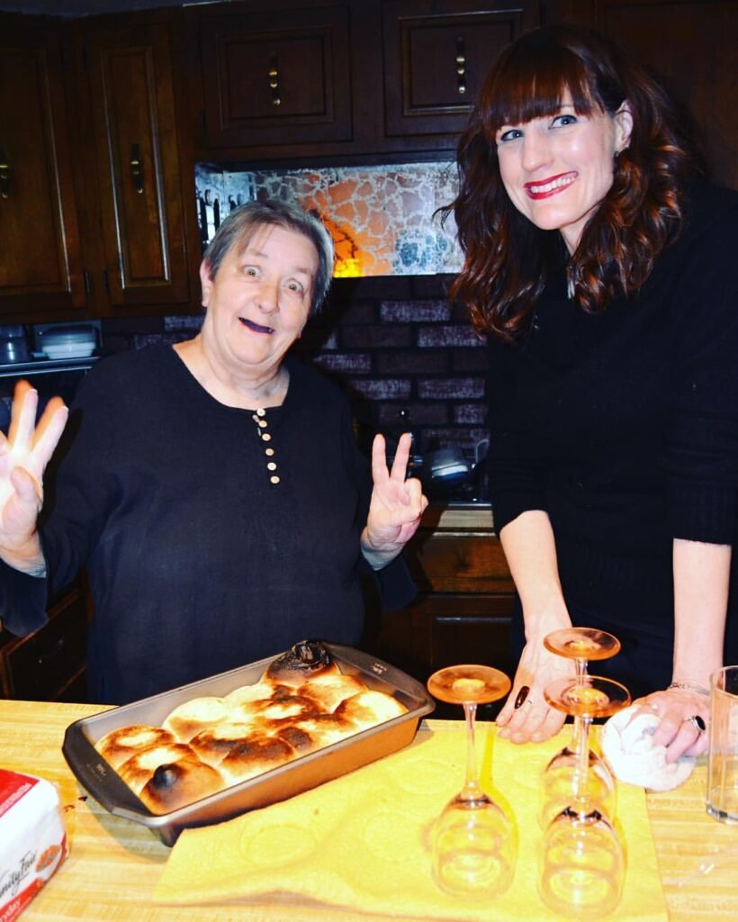 chandra-2 Chandra Dickson and her mother, Jo Anne at a table