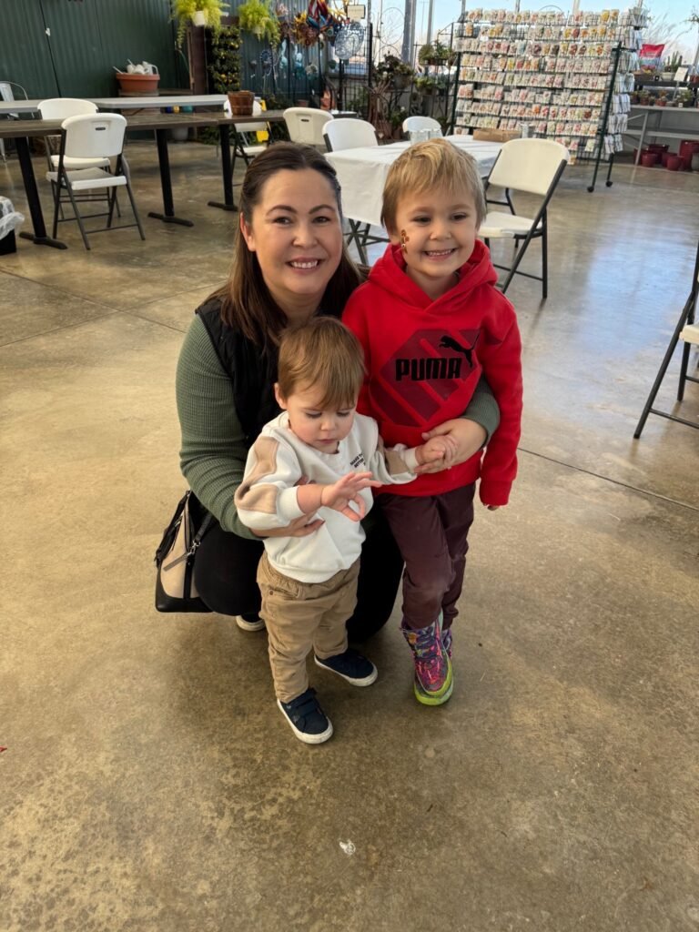 Christina Ahumada with her children.