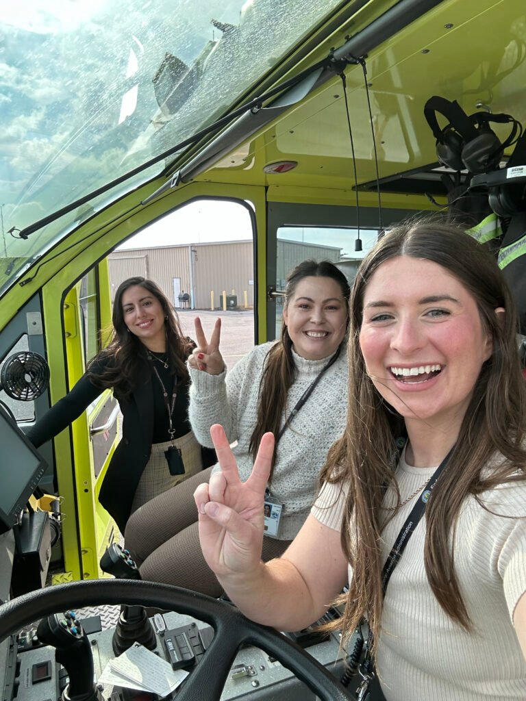 Christina Ahumada smiling with some friends.