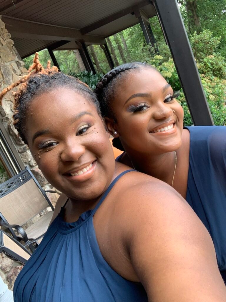 Rachel Russell and her daughter taking a selfie